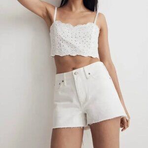 NWT Madewell Relaxed Denim Shorts in Tile White